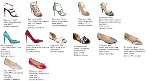 parisian shoes price list